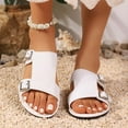 thumbnail image 1 of Censtreet Women's Flat Sandals Fashion Slides With Soft Leather Slippers for Summer, 1 of 9