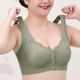thumbnail image 1 of Censtreet Women's Front Closure Bras Posture Full Coverage Plus Size Embroidery Underwire Unlined Bra, 1 of 8