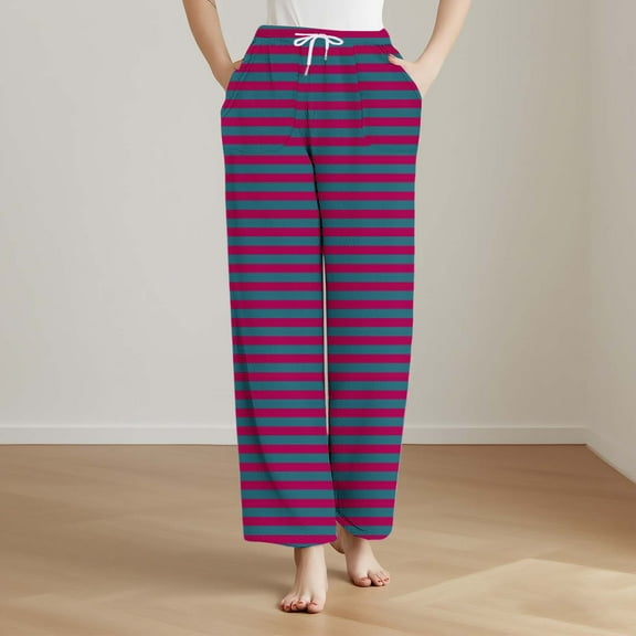 Censtreet Women's Fuzzy Plush Winter Warm Pajama Pants Fleece Lounge Sleepwear Pj Bottoms Multiple styles Basic Plaid Striped S-XXL