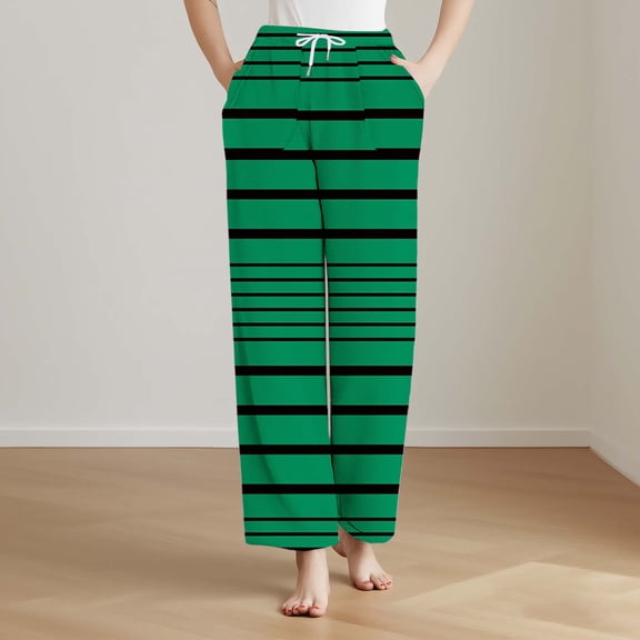 Censtreet Women's Fuzzy Plush Winter Warm Pajama Pants Fleece Lounge Sleepwear Pj Bottoms Multiple styles Basic Plaid Striped S-XXL