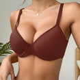 thumbnail image 1 of Censtreet Women's Lightweight Push-up Bra,Soft-Support Breathable Underwear,Sexy Deep V Solid Color Bra, 1 of 8