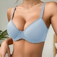 thumbnail image 1 of Censtreet Women's Lightweight Push-up Bra,Soft-Support Breathable Underwear,Sexy Deep V Solid Color Bra, 1 of 9