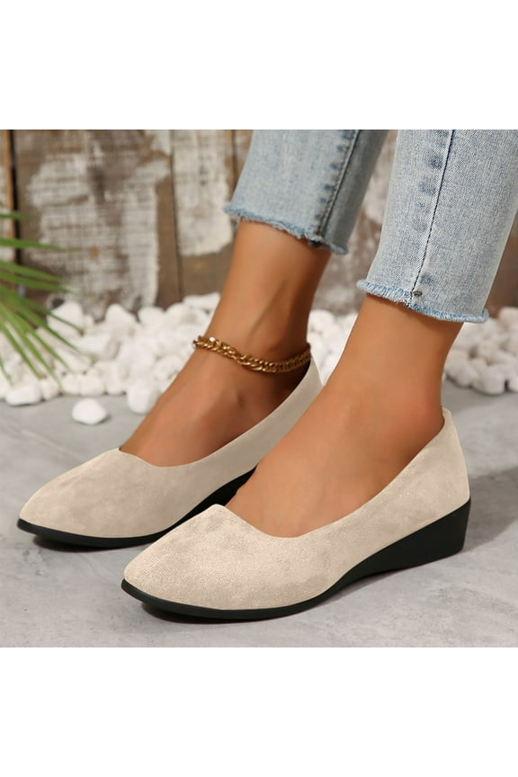 Women's Loafer Flats Comfortable Office Work Shoes, Cute Penny Loafer Slip On Walking Driving Shoes
