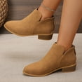 thumbnail image 1 of Censtreet Women's Low Heel Chelsea Ankle Boots Fashion Slip On Elastic Fall Booties Shoes, 1 of 8