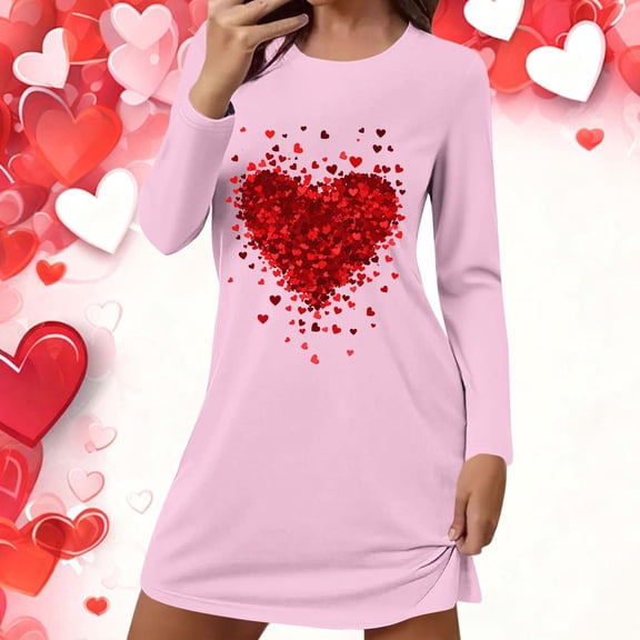 Censtreet Women's Nightgowns Long Sleeve Sleep Shirts Comfy Soft Nightshirt Women Pajama Sleep Dress Cute Sleepwear
