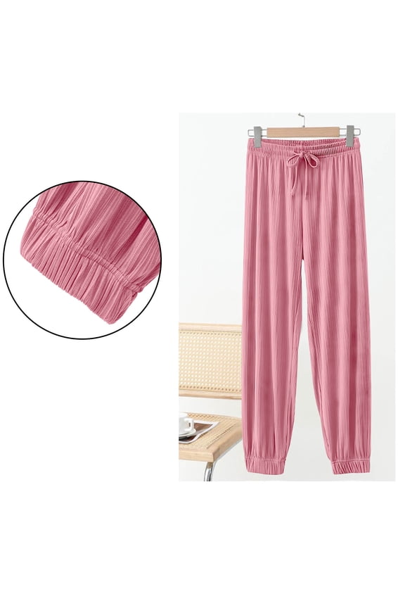 Women's Pajama Pants Soft Summer Pajama Bottoms Loose Long Pj Pant Thin Sleepwear Lounge Pants