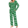thumbnail image 1 of Censtreet Women's Pajama Set, 2 Piece Lounge Outfits Button-Down Sleepwear Long Sleeve With Pockets Ladies Pjs, 1 of 7