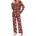 thumbnail image 1 of Censtreet Women's Pajama Set, 2 Piece Lounge Outfits Button-Down Sleepwear Long Sleeve With Pockets Ladies Pjs, 1 of 7