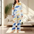 thumbnail image 1 of Censtreet Women's Pajama Set, 2 Piece Lounge Outfits Printed Sleepwear Fall Long Sleeve Long Pant Ladies Pjs, 1 of 7
