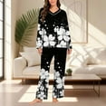 thumbnail image 1 of Censtreet Women's Pajama Set, 2 Piece Lounge Outfits Printed Sleepwear Fall Long Sleeve Long Pant Ladies Pjs, 1 of 7
