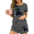 thumbnail image 1 of Censtreet Women's Pajama Sets Halloween Short Sleeve Pjs 2 Piece Top and Shorts Sleepwear Comfy Soft Lounge Sets S-XL, 1 of 7
