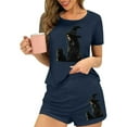 thumbnail image 1 of Censtreet Women's Pajama Sets Halloween Short Sleeve Pjs 2 Piece Top and Shorts Sleepwear Comfy Soft Lounge Sets S-XL, 1 of 7