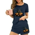thumbnail image 1 of Censtreet Women's Pajama Sets Halloween Short Sleeve Pjs 2 Piece Top and Shorts Sleepwear Comfy Soft Lounge Sets S-XL, 1 of 7