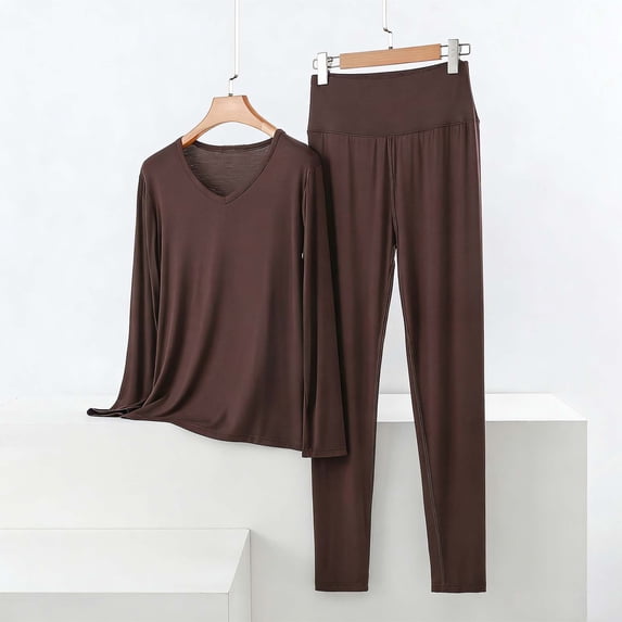 Censtreet Women’s Pajamas Set Long Sleeve Sleepwear with Long Pants Soft Modal Loungewear Pj Set