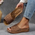 thumbnail image 1 of Censtreet Women’s Flat Trendy Dressy Womans Summer Wedge Sandals with Comfortable Flatform Arch Support Walking Outdoor, 1 of 8