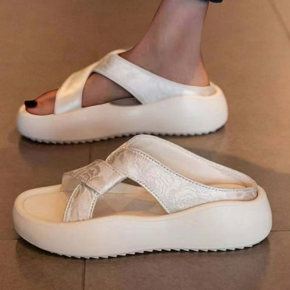 Censtreet Women’s Platform Trendy Dressy Womans Summer Wedge Sandals with Comfortable Flatform Arch Support Walking Outdoor