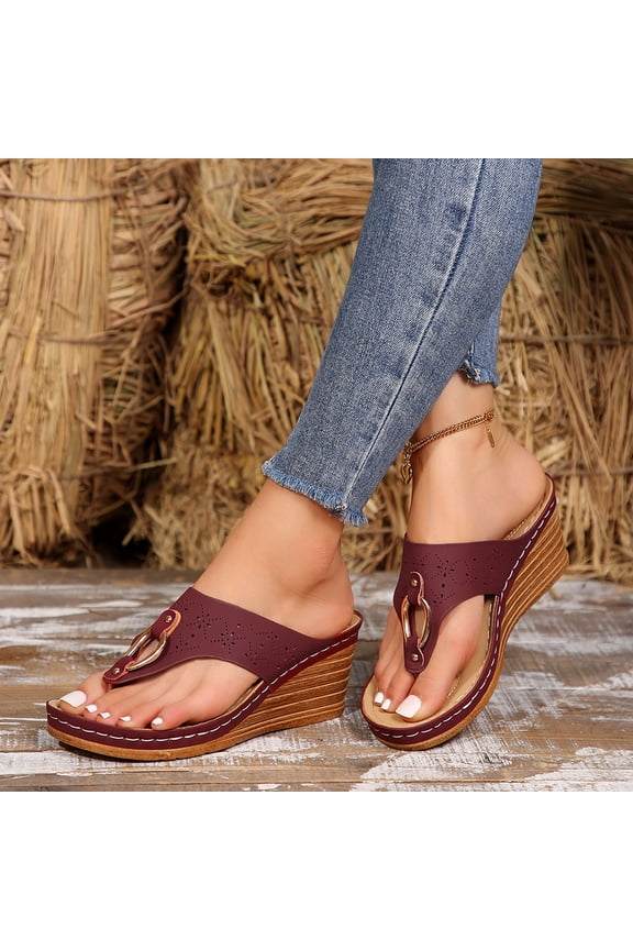 Women’s Platform Trendy Dressy Womans Summer Wedge Sandals with Comfortable Flatform Arch Support Walking Outdoor