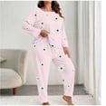 thumbnail image 1 of Censtreet Women's Plus Size 2 Piece Pajama Set Long Sleeve Shirt with Long Pajama Pant Printed Pj Lounge Sets XL-5XL, 1 of 5