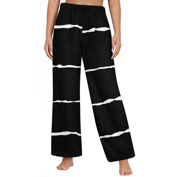 Censtreet Women's Plush Fuzzy Pajama Pants Winter Warm Cozy Pj Bottoms Lounge Pants Fleece Sweatpants Fluffy Sleepwear