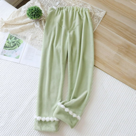 Censtreet Women's Plush Fuzzy Winter Pajama Pants Warm Cozy Pj Bottoms Lounge Pants Fleece Sweatpants Fluffy Sleepwear