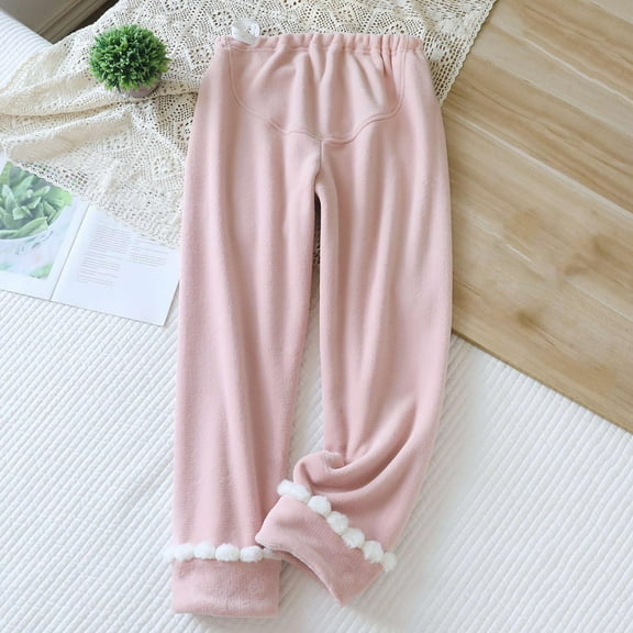 Censtreet Women's Plush Fuzzy Winter Pajama Pants Warm Cozy Pj Bottoms Lounge Pants Fleece Sweatpants Fluffy Sleepwear