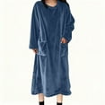 thumbnail image 1 of Censtreet Women's Robe, Long Flannel Bathrobe with Pockets, Soft Warm Fleece Kimono House Coat, 1 of 8