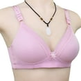 thumbnail image 1 of Censtreet Women's Sexy Lace Gathered Bras,Solid Color Breathable Daily Underwear,Comfort Non Steel Ring Style Bra, 1 of 5