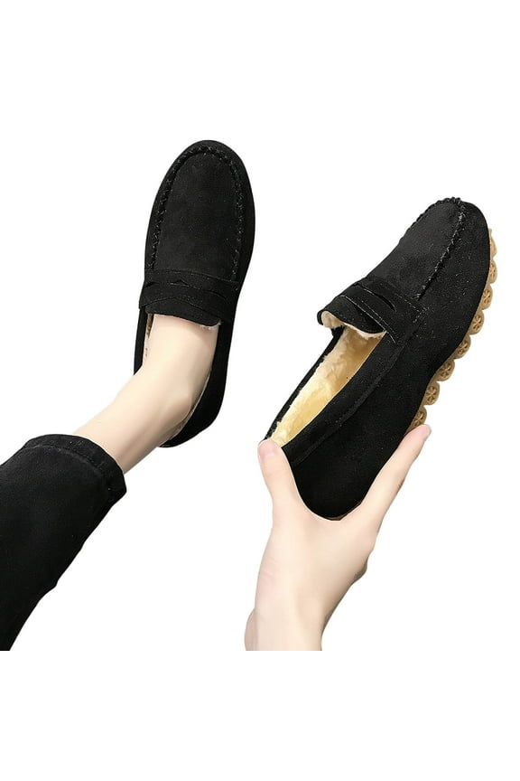 Women's Slippers Fuzzy Cozy Short Ankle Shoes Indoor and Outdoor Mules Furry Warm House Slippers for Woman Cute Fluffy Clogs