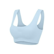 Censtreet Women's Sports Bra,Seamless Wire-Free Ice Silk Push-Up Bra,Running Vest Yoga Bra,Solid Color Daily Underwear
