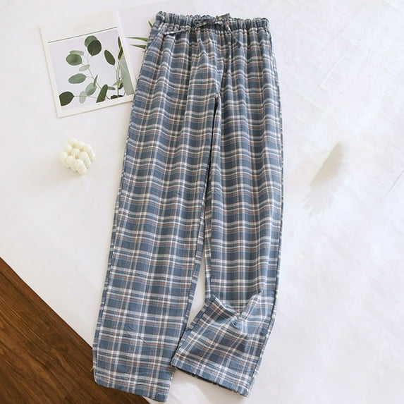 Censtreet Women's Spring Summer Pajama Elastic Waist Wide Leg Pants Fashionable Casual Home Pants Long Wearable Outside Pajama Pants