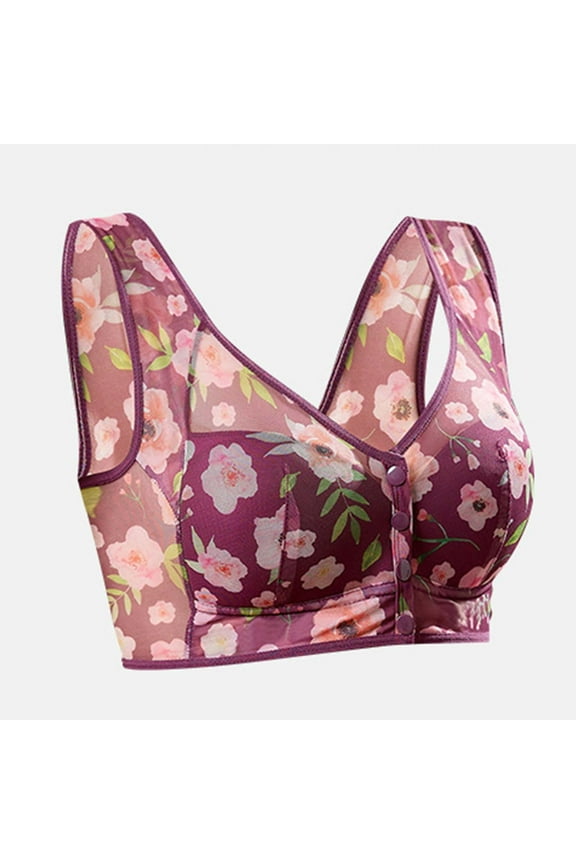 Womens Front Closure Surgical Sports Bra, Post Breast Surgery Mastectomy Compression Nursing Bra