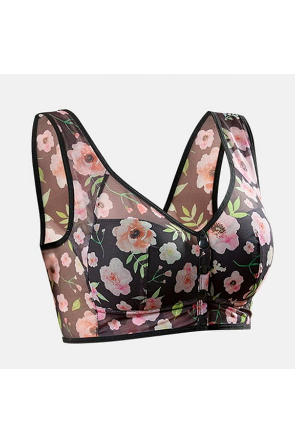 Womens Front Closure Surgical Sports Bra, Post Breast Surgery Mastectomy Compression Nursing Bra