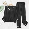 thumbnail image 1 of Censtreet Womens Modal Pajamas Sets 2 Piece Lounge Set Long Sleeve Tops with Chest Pad and Shorts Soft Pjs Loungewear, 1 of 6