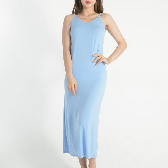 Censtreet Womens Nightgown Sleeveless Long Night Gown Full Slip Sleep Dress Sleepwear Soft Lounge Dress