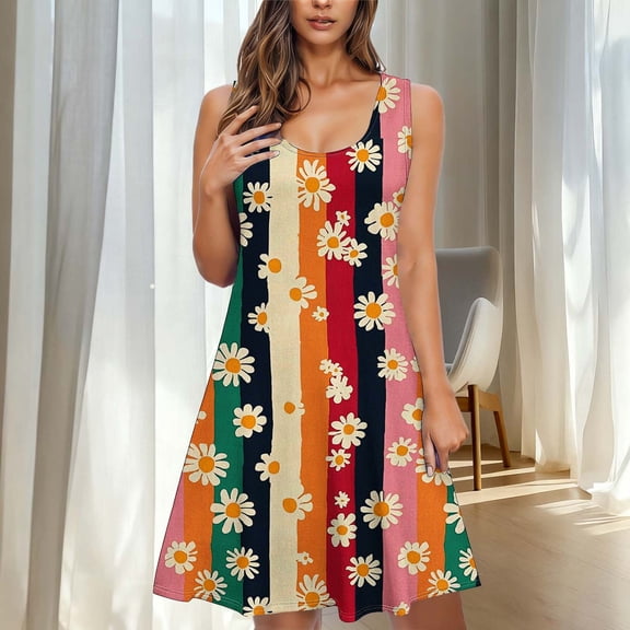 Censtreet Womens Nightgown Soft Sleeveless Sleep Shirts Wide Strap Nightshirts Full Slip Sleepwear with Pocket