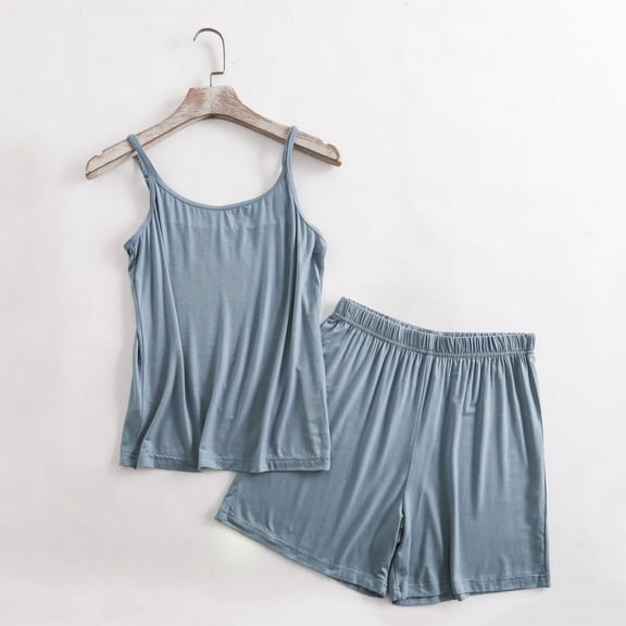Censtreet Womens Pajamas Set Soft Comfy Sleeveless Sleepwear Tank and Shorts Pj Set Summer 2 Piece Loungewear
