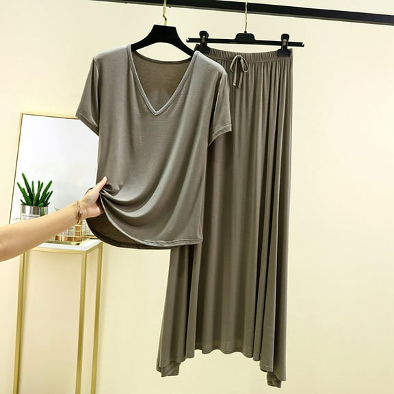 Censtreet Womens Skirt Sets 2 Piece Outfits 2025 Summer Casual Striped Short Sleeve Skirt And Top Set Travel Clothes