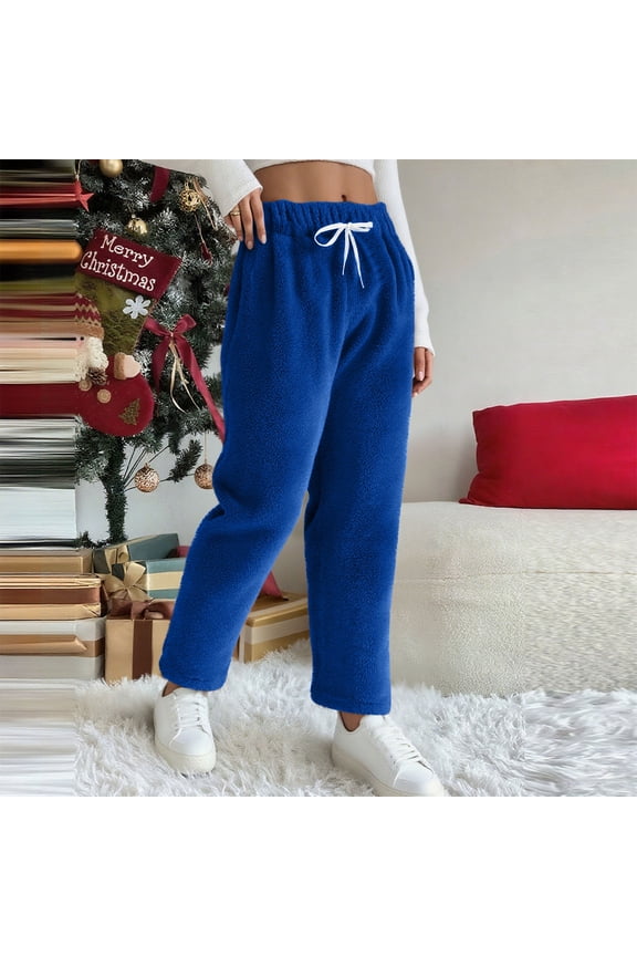 Womens Sweatpants 2025 Fall Baggy Wide Leg Sweatpant Fleece Lined Straight Leg Sweat Pants