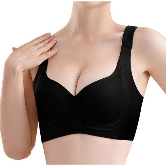 Censtreet Womens Wireless Seamless Bras No Underwire V Neck Push Up Bras Full Coverage Bralettes Supportive T Shirt Bra