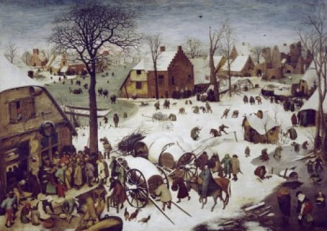 The Census at Bethlehem 1566 Pieter Bruegel the Elder (ca1525-1569Flemish) Oil on Wood Panel Royal Museums of Fine Arts Brussels Belgium Canvas Art - Pieter Bruegel (18 x 24)