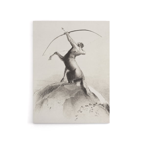 Centaur Aiming at the Clouds Redon Vintage Canvas Wall Art 24X32"