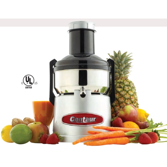 Centaur CMJ330 Mega Mouth Juicer with Extra Large Feed Chute For Larger Portions of Fruits & Vegetables Pulp Ejection with Pulp Catch Bucket- Silver