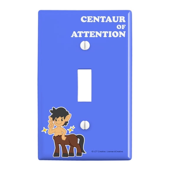 Centaur Center of Attention Funny Humor Plastic Wall Decor Toggle Light Switch Plate Cover