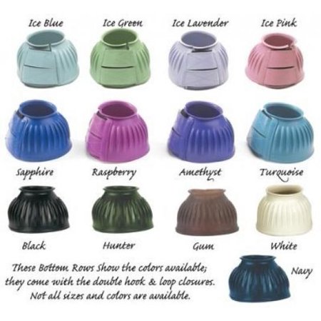 Centaur Heavy Duty Double Hook and Loop Bell Boots  Sapphire Check Large