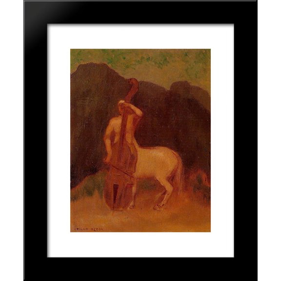 Centaur with Cello 20x24 Framed Art Print by Redon, Odilon