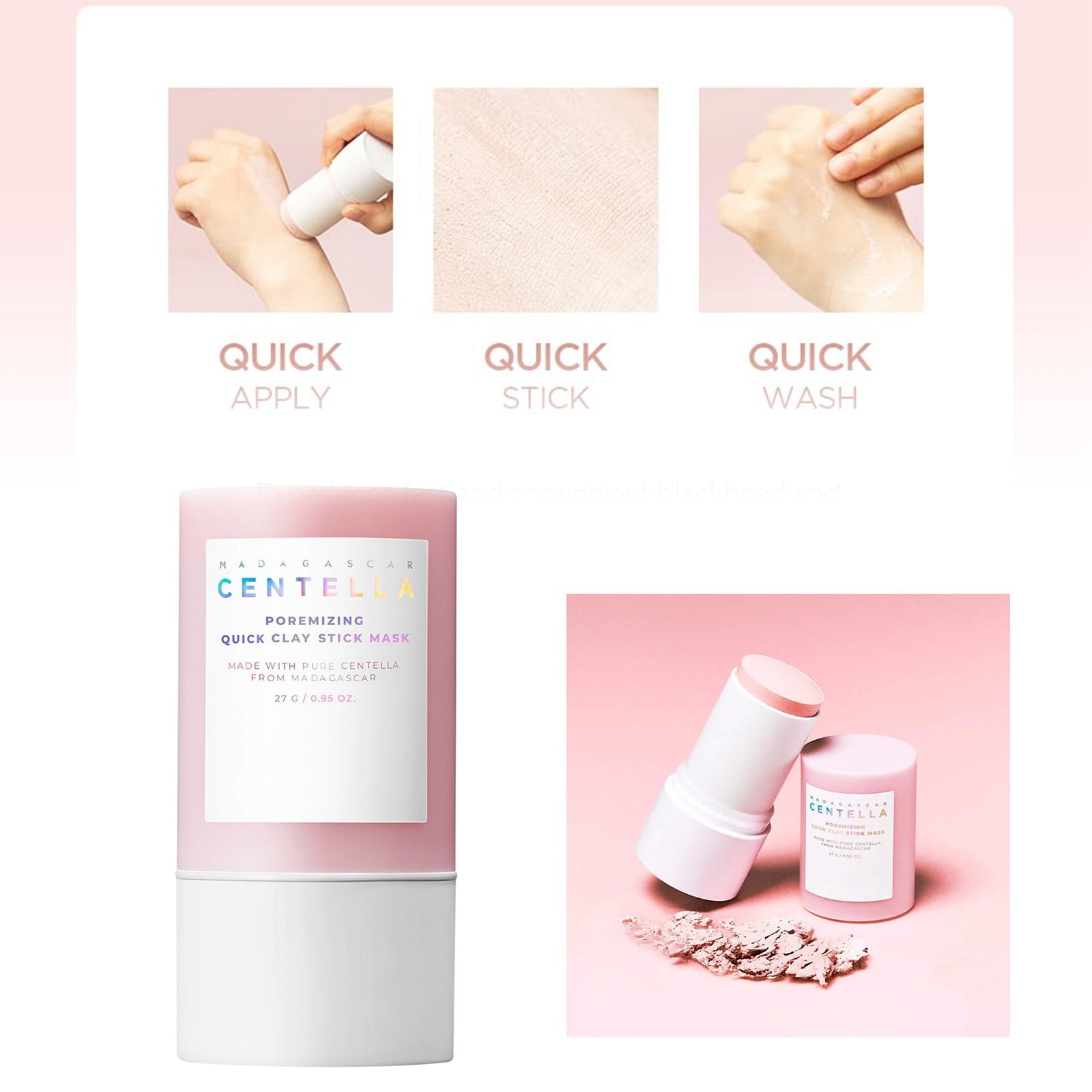 Centella Poremizing Quick Clay Stick Mask(Pink)