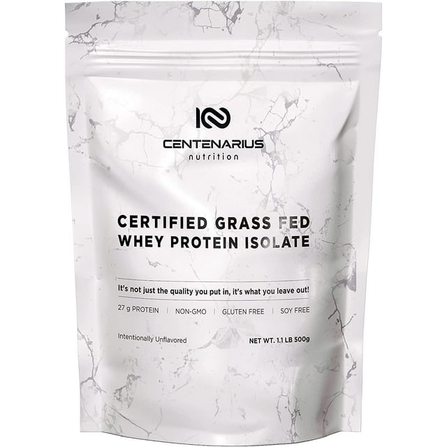 Centenarius Nutrition Grass Fed Whey Protein Powder Isolate with
