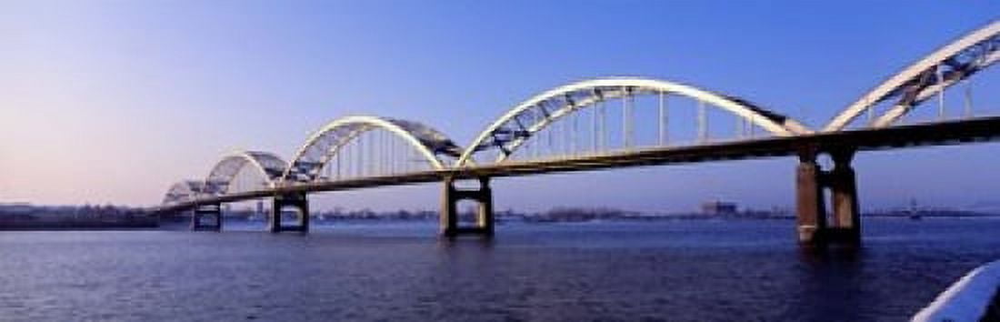 Centennial Bridge Iowa Illinois Canvas Art - Panoramic Images (38 x 12)