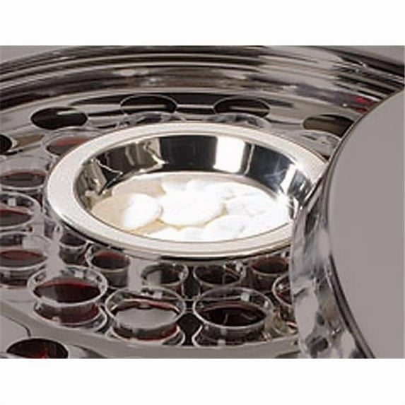 Center Bread Plate Communion Tray, Silver