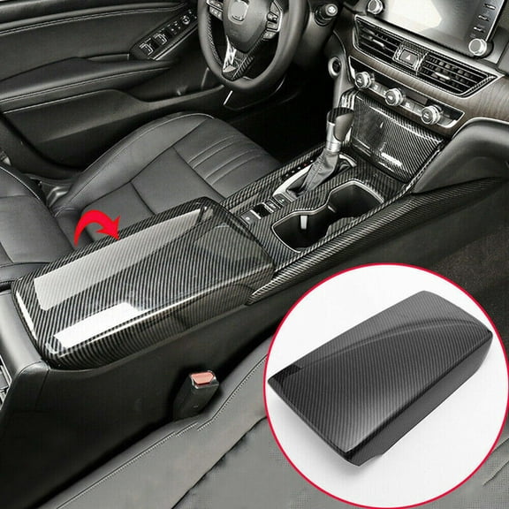 Center Console Armrest Box Panel Cover Carbon Fiber FOR Honda Accord 2018-2020